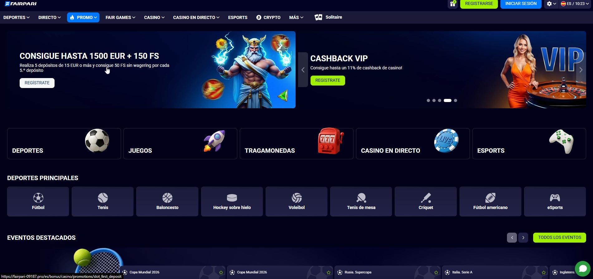Fairpari Casino es la mejor opción para aquellos que desean recibir un bono adicional del 125%